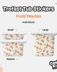 Trofast Tub Fruity Peaches Decals - Furniture Decals