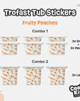 Trofast Tub Fruity Peaches Decals - Furniture Decals