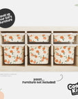 Trofast Tub Fruity Peaches Decals - Furniture Decals