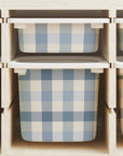 Trofast Tub Gingham Blue Decals - Furniture Decals