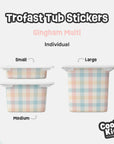 Trofast Tub Gingham Multi Decals - Furniture Decals