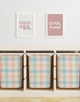 Trofast Tub Gingham Multi Decals - Furniture Decals
