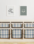 Trofast Tub Gingham Blue Decals - Furniture Decals