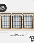 Trofast Tub Gingham Blue Decals - Furniture Decals