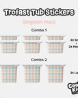 Trofast Tub Gingham Multi Decals - Furniture Decals