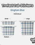 Trofast Tub Gingham Blue Decals - Furniture Decals