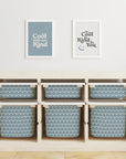 Trofast Tub Scallops Blue Decals - Furniture Decals