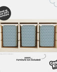 Trofast Tub Scallops Blue Decals - Furniture Decals