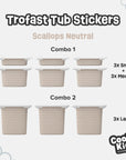 Trofast Tub Scallops Neutral Decals - Furniture Decals