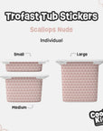 Trofast Tub Scallops Nude Decals - Furniture Decals