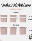 Trofast Tub Scallops Nude Decals - Furniture Decals