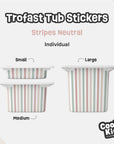 Trofast Tub Stripes Neutral Decals - Furniture Decals