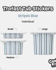 Trofast Tub Stripes Blue Decals - Furniture Decals
