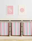 Trofast Tub Stripes Pink Decals - Furniture Decals