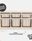 Trofast Tub Stripes Neutral Decals - Furniture Decals