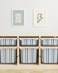 Trofast Tub Stripes Blue Decals - Furniture Decals