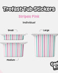 Trofast Tub Stripes Pink Decals - Furniture Decals