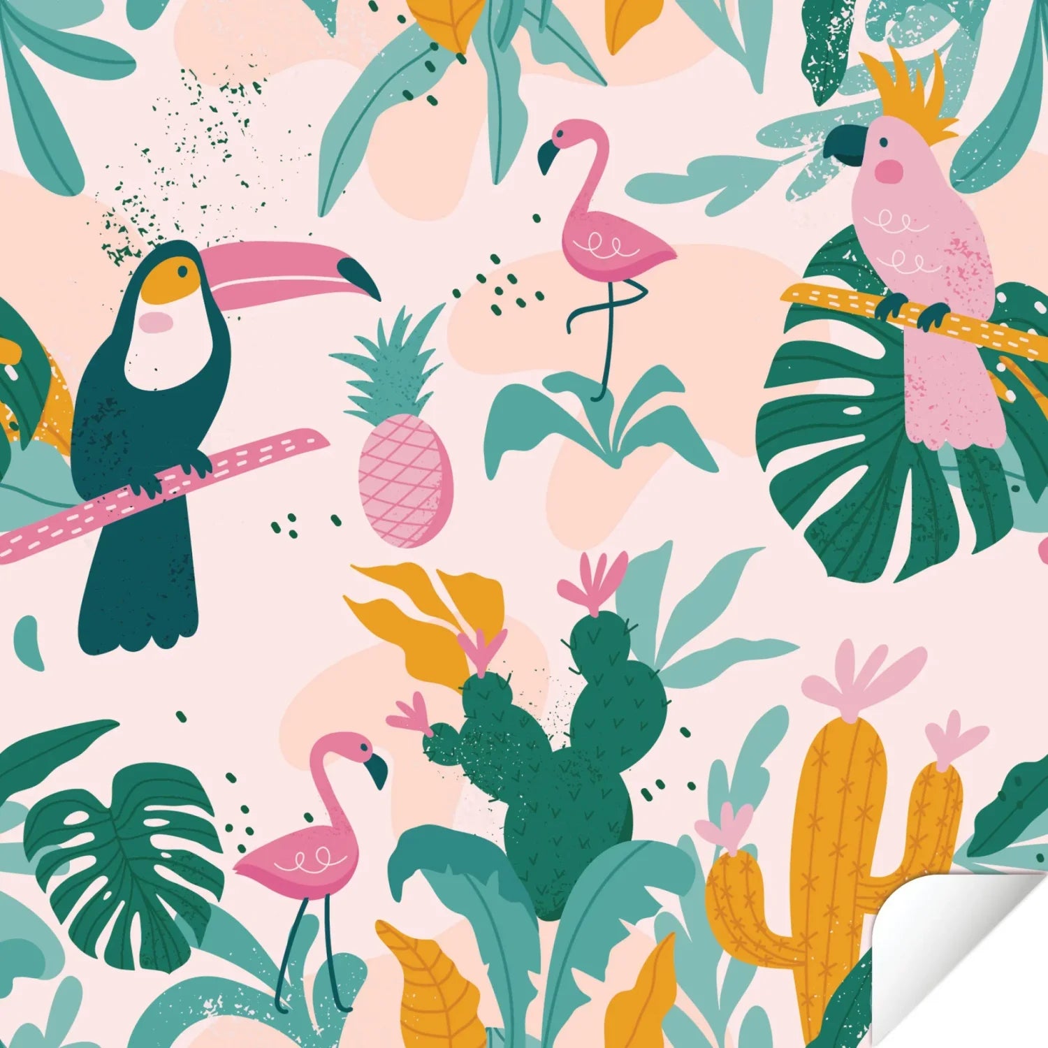 Kallax Shelf Tropical Paradise Decal - Furniture Decals