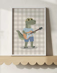 Wall Print: T-Rex On Guitar - WP1. Prints