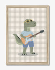 Wall Print: T-Rex On Guitar - WP1. Prints
