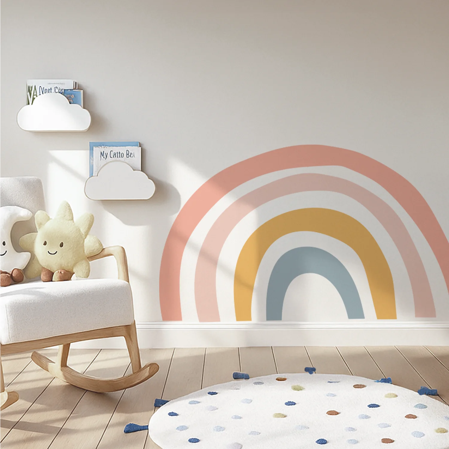 Warm Rainbow Wall Decal - DW3. Sun Clouds