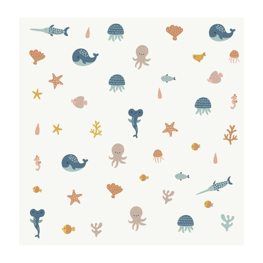 Warm Sea Creatures Small Wall Decal - DW8. Surf & Decals