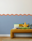 Wavy Wall Panels - Blue & Orange - DW11.