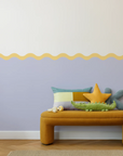 Wavy Wall Panels - Lavender & Yellow - DW11.