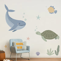 Whale and Friends Wall Decals - DW5. Animal