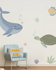 Whale and Friends Wall Decals - DW5. Animal