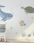 Whale and Friends Wall Decals - DW5. Animal