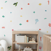 Bright Sea Creatures Wall Decal