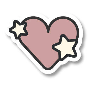 Heart with stars