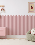 Striped Scalloped Wall Panels