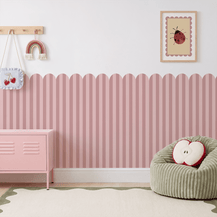 Striped Scalloped Wall Panels