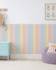 Striped Scalloped Wall Panels