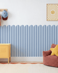 Striped Scalloped Wall Panels