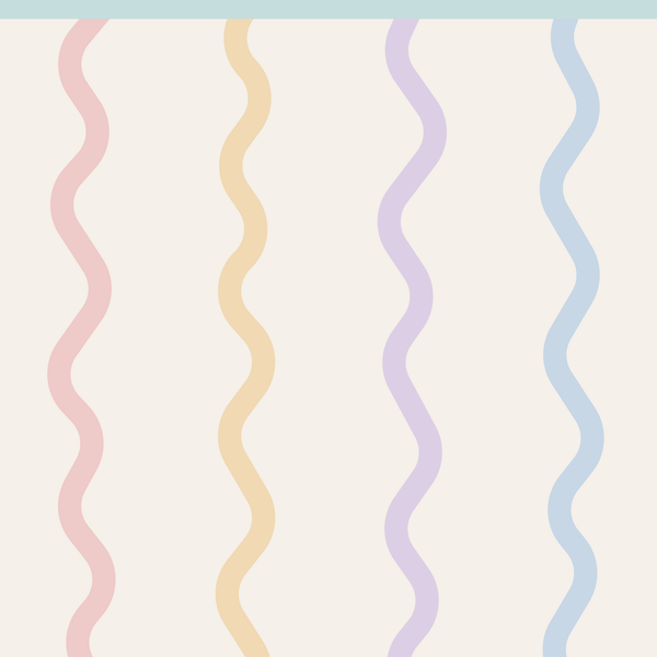 Sample: Wiggly Lines Wall Panels - Rainbow