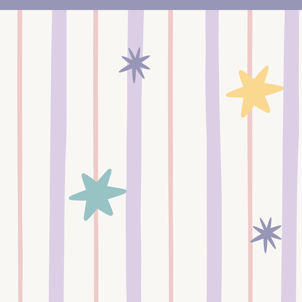 Sample: Starry Stripes Wall Panels - Lavender Mix