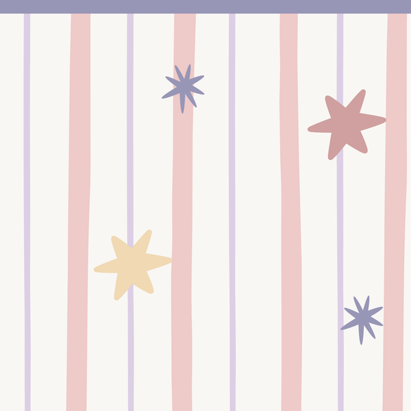 Sample: Starry Stripes Wall Panels - Pink Mix