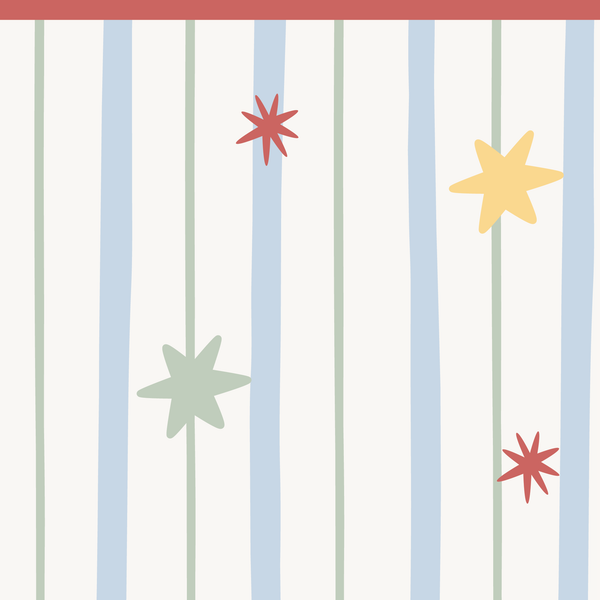 Sample: Starry Stripes Wall Panels - Sky Mix