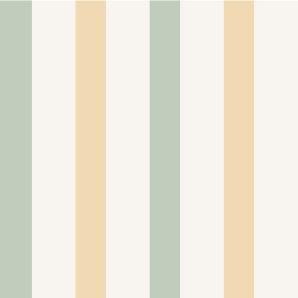Sample: Mixed Stripe Wall Panels -  Sage & Butter