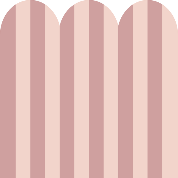 Sample: Striped Scalloped Wall Panels - Pink & Blush