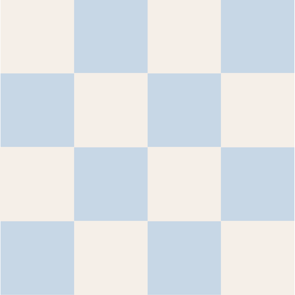 Sample: Checkered Wall Panels - Milk & Sky