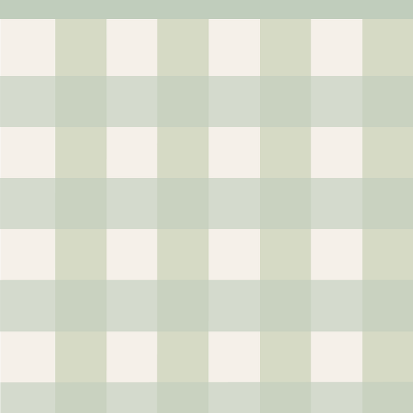 Sample: Gingham Wall Panels - Apple & Sage