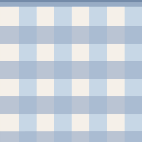 Sample: GinghamWall Panels - Blue & Sky