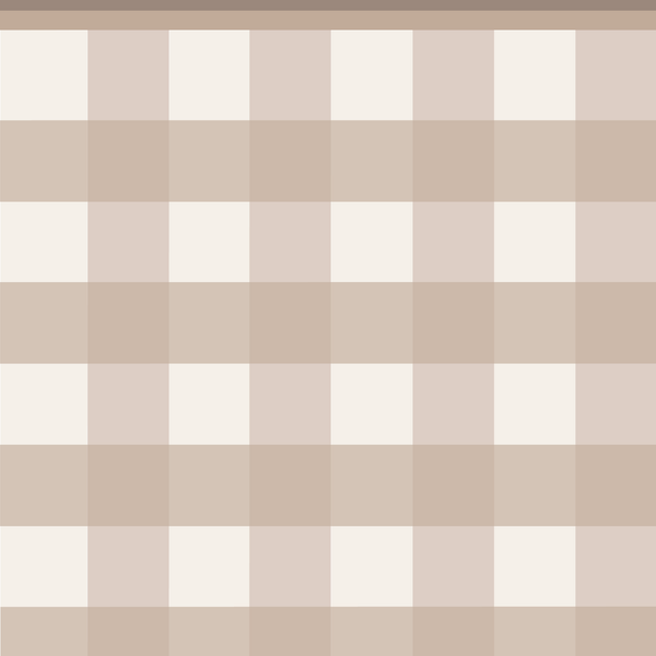 Sample: Gingham Wall Panels -  Tan & Neutral