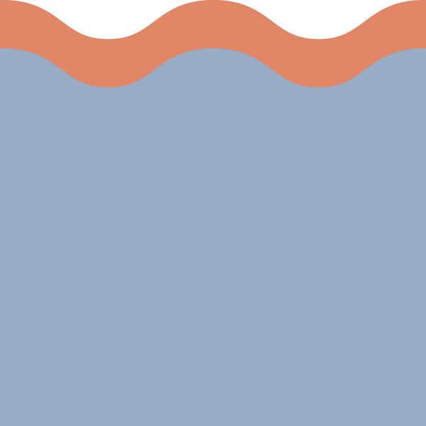 Sample: Border Wave -  Blue & Orange