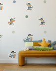 Surf & Skater Gator Wall Decals