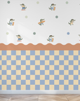 Checkered Waves Wall Panels